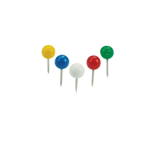 Alfinete para Mapa Marcador 8mm Tipo Bola BRW 50un