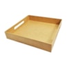 Bandeja Quadrada Com Alca Lateral 21X21X5 Mdf Madeira Marpax