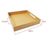 Bandeja Quadrada Com Alca Lateral 29X29X5 Mdf Madeira Marpax