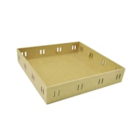 Bandeja Quadrada Passa Fita M 23X23X5 Mdf Madeira Marpax
