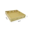 Bandeja Quadrada Passa Fita M 23X23X5 Mdf Madeira Marpax