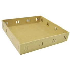 Bandeja Quadrada Passa Fita M 23X23X5 Mdf Madeira Marpax