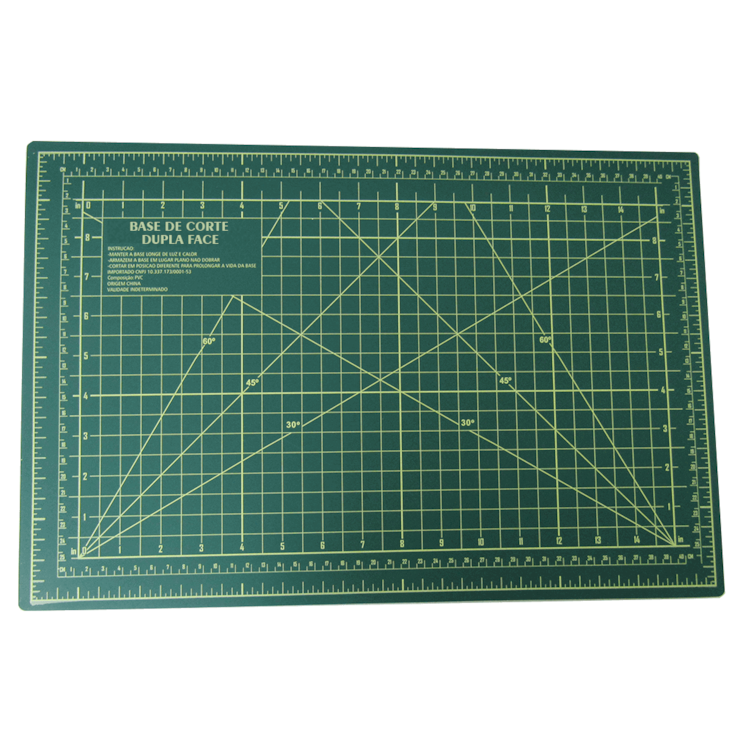 Base de Corte para Artesanato Verde Dupla Face 45x30cm Marpax
