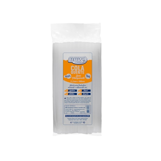 Bastão de Cola Quente Grossa Silicone Brw 1kg Bastão de Cola Quente Grossa Silicone Brw 1kg