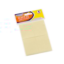 Bloco de Anotações 38x51mm Amarelo BRW 04un com 100fls