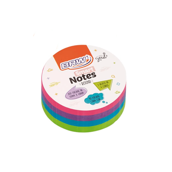 Bloco de Anotações 45x45mm Colori Smart Notes 200 folhas