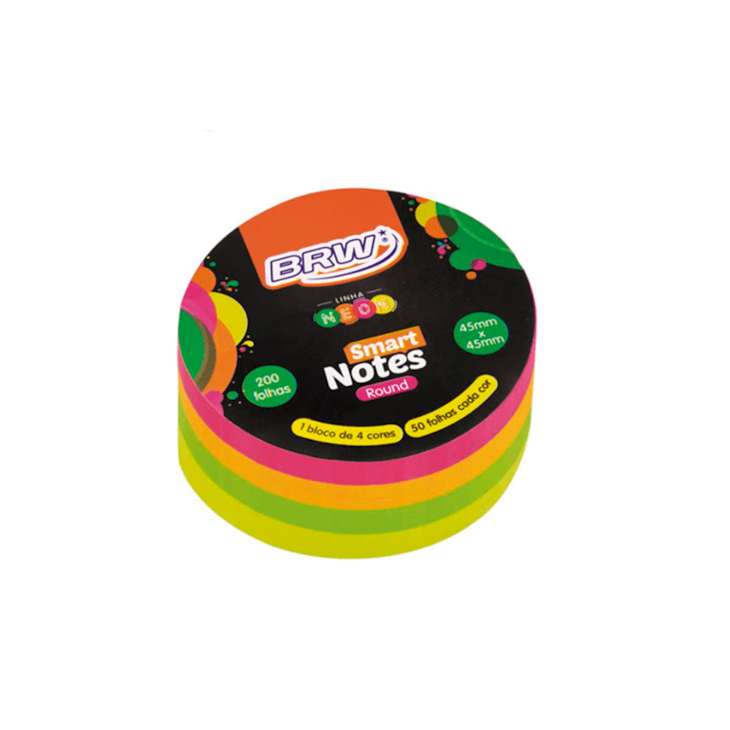 Bloco de Anotações 45x45mm Neon Smart Notes 200 folhas