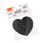 Bloco de Anotações 70x70mm Coração Preto 50 folhas