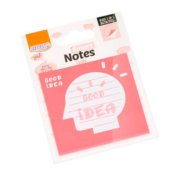 Bloco de Anotações 75x75mm 2 em 1 Idea 30 folhas