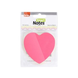 Bloco Smart Notes Coração 70x70mm Colorido Neon BRW 100fls
