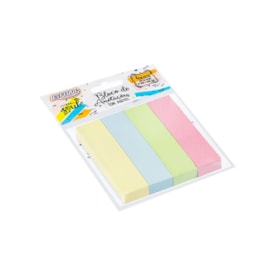 Bloquinho de Anotações 19x76mm Tom Pastel 4 Cores BRW 400fls