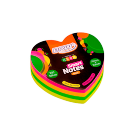 Bloquinho de Anotações 70X70mm Coração Neon Notes 200 Folhas