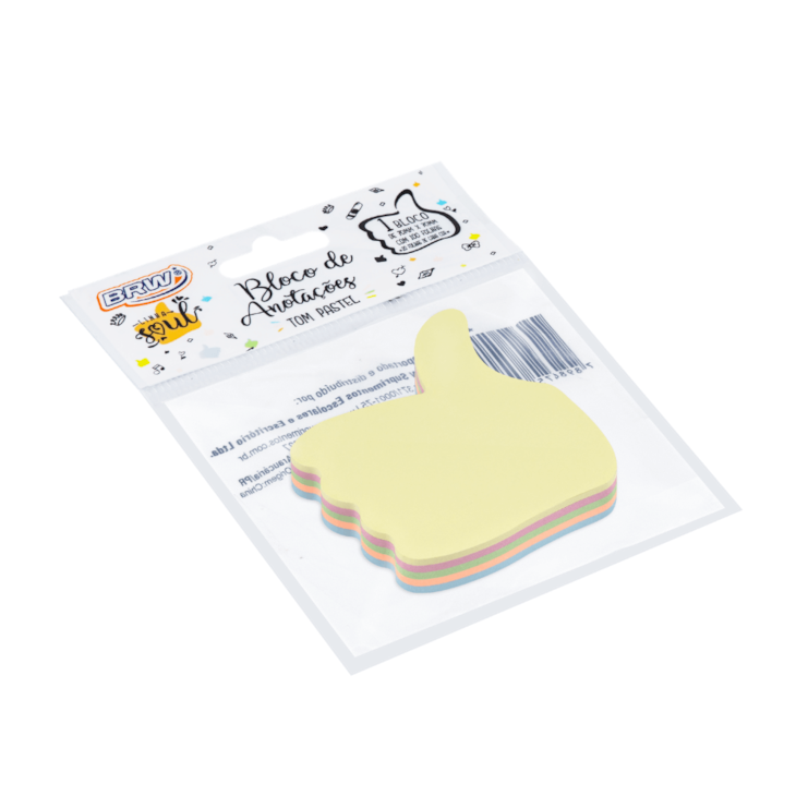 Bloquinho de Anotações 70X70mm Positivo Tom Pastel 100fls