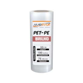 Bobina Pet-Pe Brilho 75 Micras Laminação 33x100m Marpax 01un