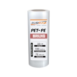 Bobina Pet-Pe Brilho 75 micras para Laminação 33x100m Marpax 01un