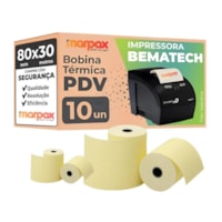 Bobina Térmica 80mmx30m Bematech para PDV Marpax 10un