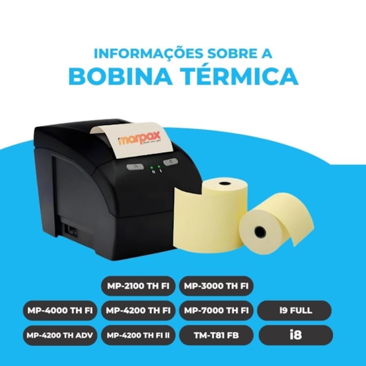 Bobina Térmica 80mmx30m Elgin para PDV Marpax 10un