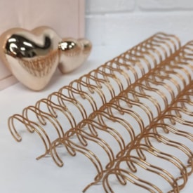 Bobina Wire-o 2x1 Dourado 7/8 para 180 fls 6.000 anéis