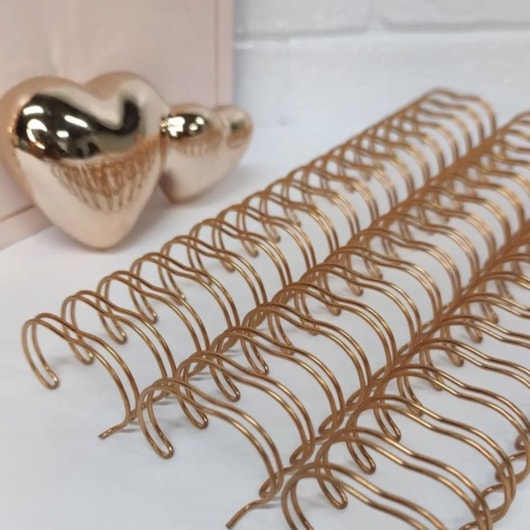 Bobina Wire-o 2x1 Dourado 7/8 para 180 fls 6.000 anéis