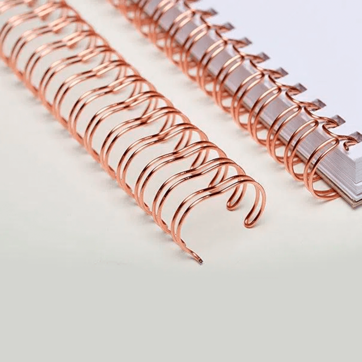 Bobina Wire-o Encadernação 2X1 Rose Gold 1 1/8 3.100 Anéis