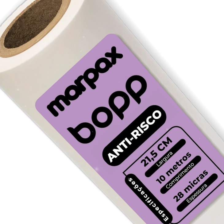 Bopp Anti-Risco para laminação 21,5cm x 10m Marpax 1uni