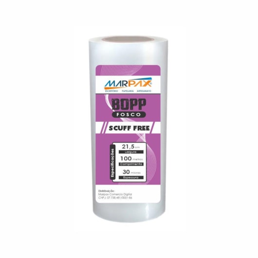 Bopp Anti-Risco Scuff Free Fosco Para Laminação 21,5X100m Marpax 01un