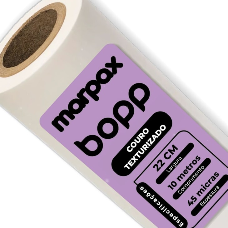 BOPP Couro Texturizado para Laminação 22cmx10m Marpax 01un
