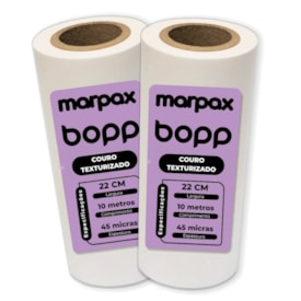 Bopp Couro Texturizado para Laminação 22cmX10m Marpax 02 un