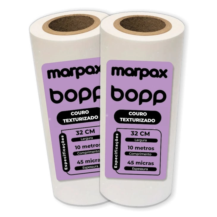 Bopp Couro Texturizado para Laminação 32cmX10m Marpax 02 un