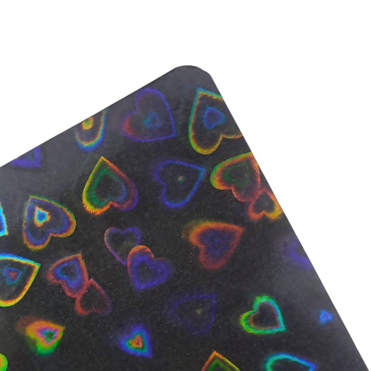 BOPP Holográfico 3D Coração Brilho 22cmx50M Marpax 01un
