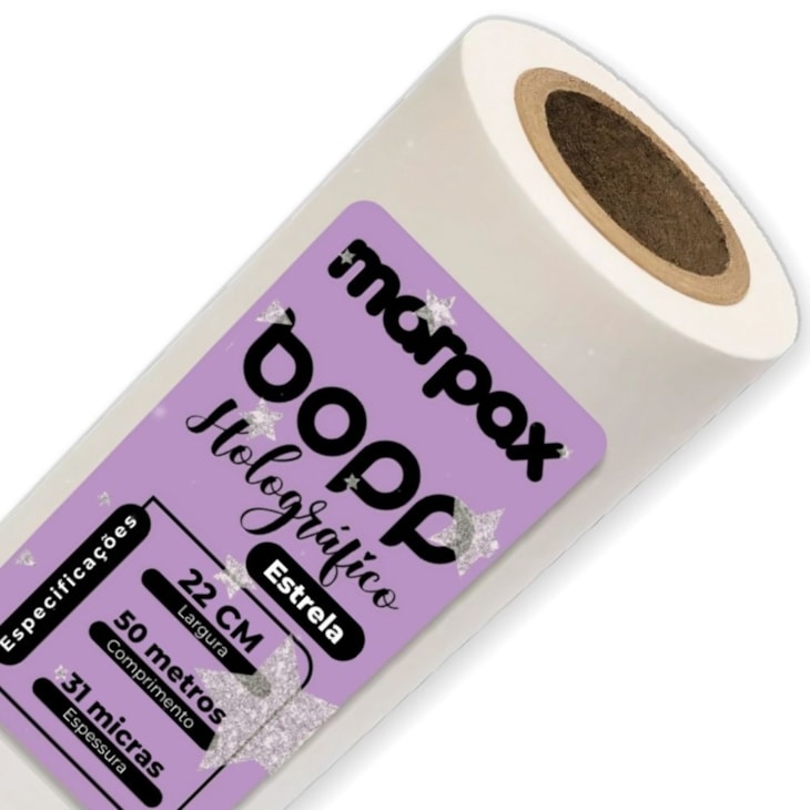 BOPP Holográfico Big Star Laminação 22cmx50M Marpax 01un
