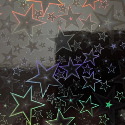 Bopp Holográfico Big Star para laminação 21,5cmx10m Marpax 1un