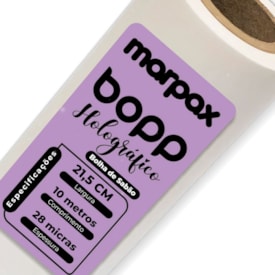 BOPP Holográfico Bolha de Sabão 21,5cm X 10m Marpax 01un