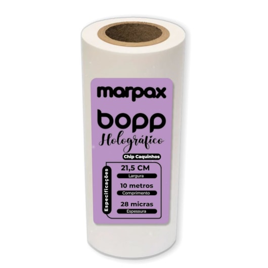 Bopp Holográfico Chip Caquinhos 21,5cm x 10m Marpax 1uni