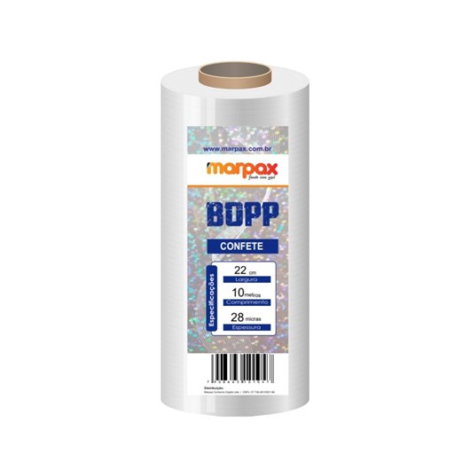 Bopp Holográfico Confete para laminação 22cmx10m Marpax 1un