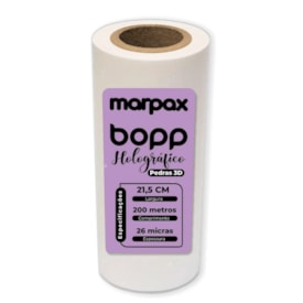 BOPP Holográfico Pedras 3D Laminação 21,5cmx200m Marpax 01un