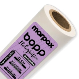 BOPP Holográfico Quadradinho P/ Laminação 22cmx50m Marpax 01un