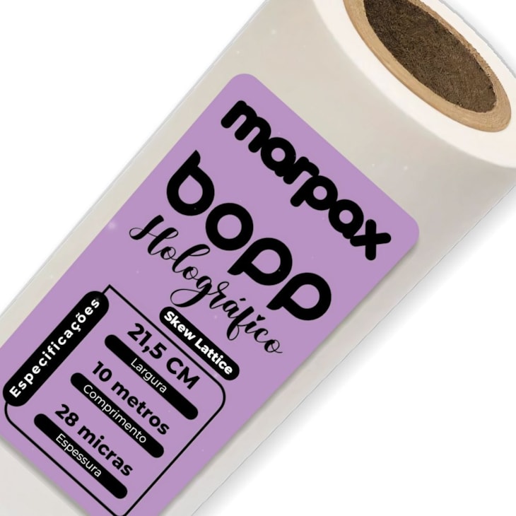 Bopp Holográfico Skew Lattice 21,5cm x 10m Marpax 1uni