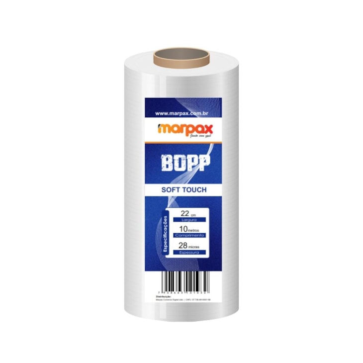 BOPP Laminação Soft Touch Aveludado 22cmx10m Marpax 01un