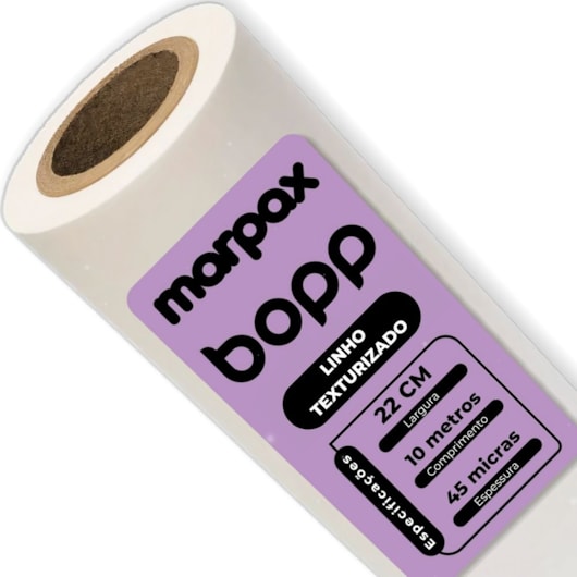 Bopp Linho Texturizado para Laminação 22cmX10m Marpax 01 un