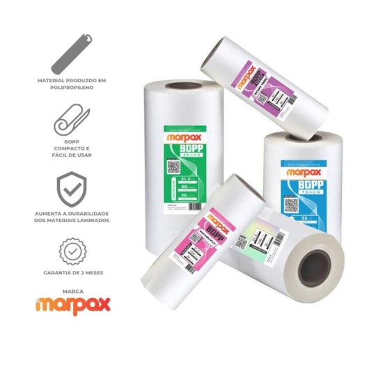 Bopp Linho Texturizado para Laminação 22cmX10m Marpax 01 un