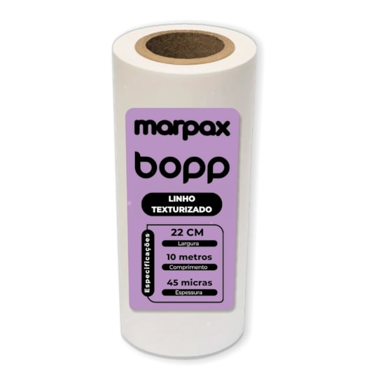 Bopp Linho Texturizado para Laminação 22cmX10m Marpax 01 un