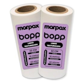 Bopp Linho Texturizado para Laminação 22cmX10m Marpax 02 un
