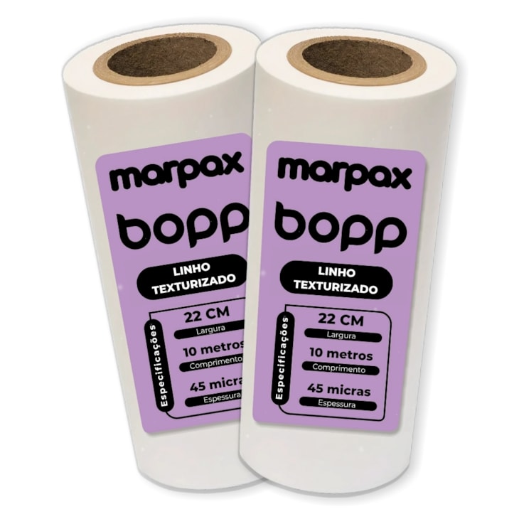 Bopp Linho Texturizado para Laminação 22cmX10m Marpax 02 un