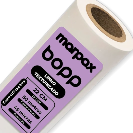 Bopp Linho Texturizado para Laminação 22cmX50m  Marpax 01 un