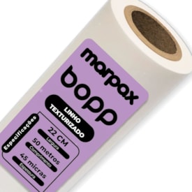 BOPP Linho Texturizado para Laminação 22cmx50m  Marpax 01un
