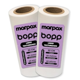 Bopp Linho Texturizado para Laminação 22cmX50m  Marpax 02 un
