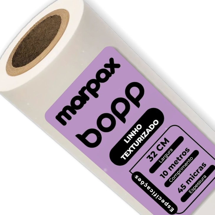 BOPP Linho Texturizado para Laminação 32cmx10m Marpax 01un