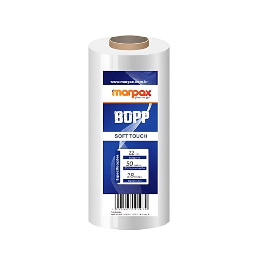 Bopp para laminação Soft Touch 22cmx50m Marpax 1un