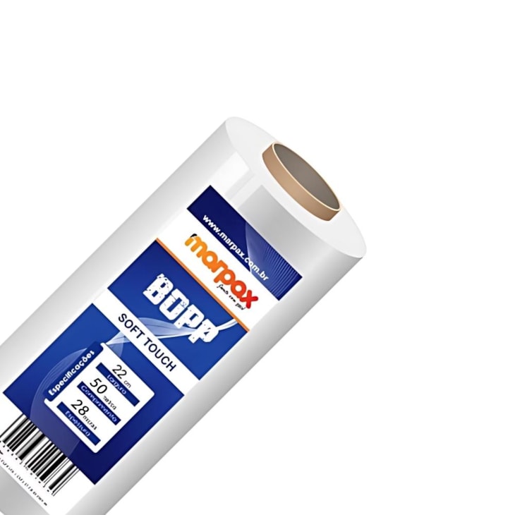BOPP para Laminação Soft Touch 22cmx50m Marpax com 01un